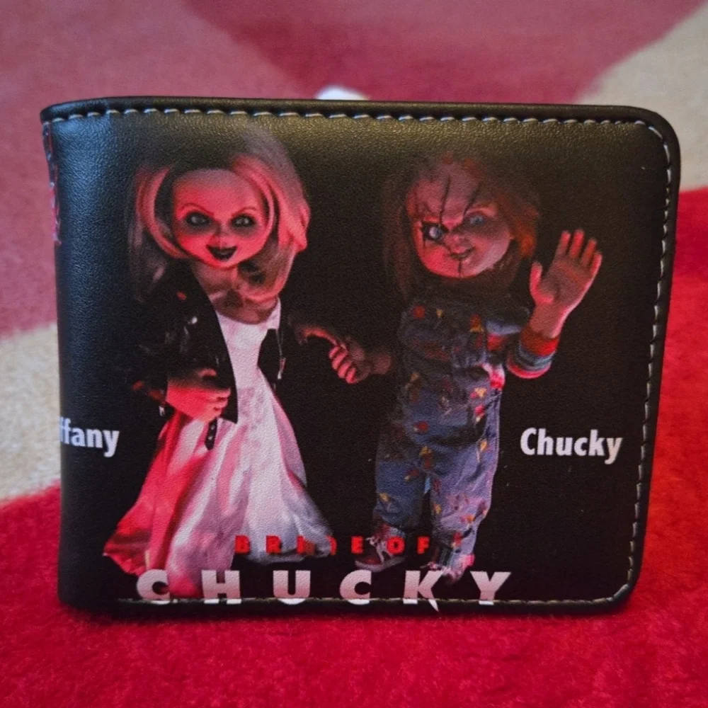 New chucky Halloween horror anime manga leather wallet